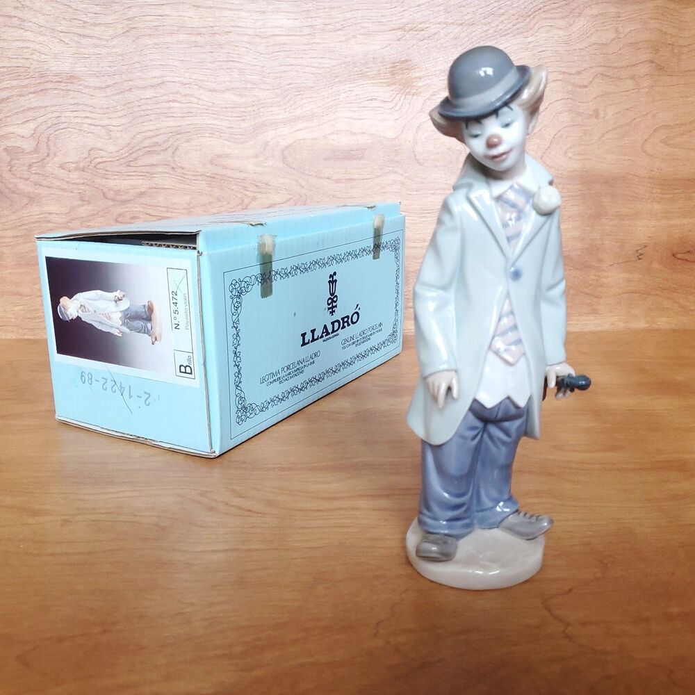 Lladro Figurine Circus Sam Clown Violin 5472 Original Box Retired Vintage 1987